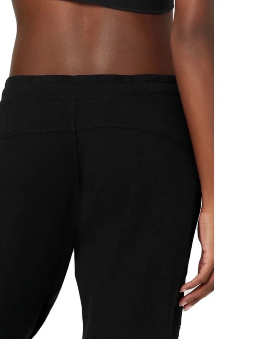 ALO Urban Moto Sweatpants Cuffed Joggers Black Size Large